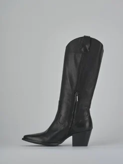 Outlet Stivali tacco 6cm pelle Donna Stivali Tacco Alto