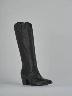 Outlet Stivali tacco 6cm pelle Donna Stivali Tacco Alto