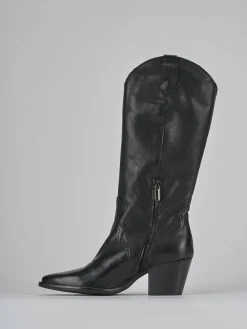 Stivali tacco 7cm pelle Donna Stivali Tacco Alto