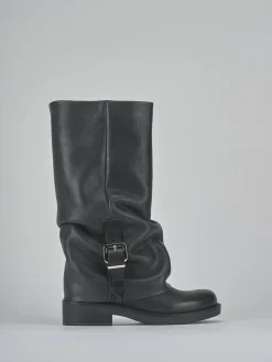 Clearance Stivali tacco 3cm pelle Donna Stivali Tacco Basso