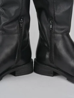 Stivali tacco 2cm pelle Donna Stivali Tacco Basso