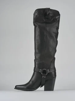 Discount Stivali tacco 7cm pelle Donna Stivali Tacco Alto