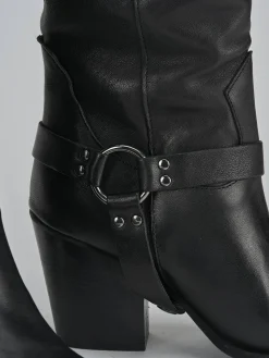 Discount Stivali tacco 7cm pelle Donna Stivali Tacco Alto