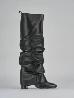 Outlet Stivali tacco 7cm pelle Donna Stivali Tacco Alto