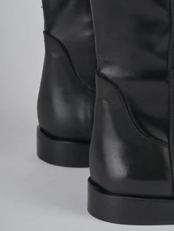 Online Stivali tacco 2cm pelle Donna Stivali Tacco Basso