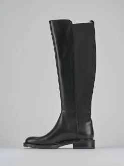 Hot Stivali tacco 2cm pelle Donna Stivali Tacco Basso