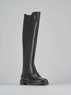 Hot Stivali tacco 2cm pelle Donna Stivali Tacco Basso