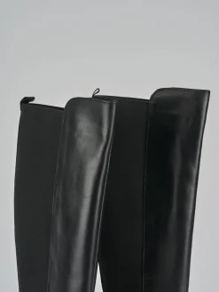 Hot Stivali tacco 2cm pelle Donna Stivali Tacco Basso