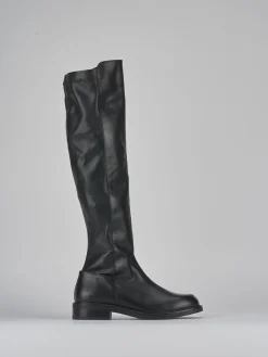 New Stivali tacco 2cm pelle Donna Stivali Tacco Basso