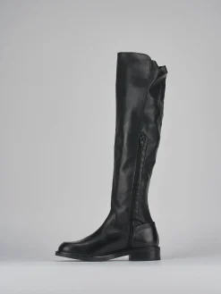 New Stivali tacco 2cm pelle Donna Stivali Tacco Basso