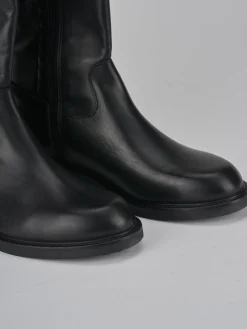 New Stivali tacco 2cm pelle Donna Stivali Tacco Basso