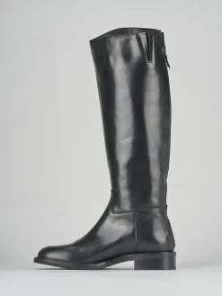 Hot Stivali tacco 2cm pelle Donna Stivali Tacco Basso