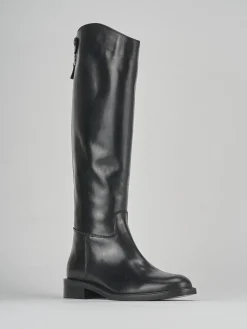 Hot Stivali tacco 2cm pelle Donna Stivali Tacco Basso