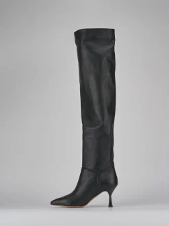 Stivali tacco 7cm pelle Donna Stivali Tacco Alto