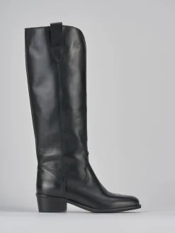 Sale Stivali tacco 4cm pelle Donna Stivali Tacco Basso