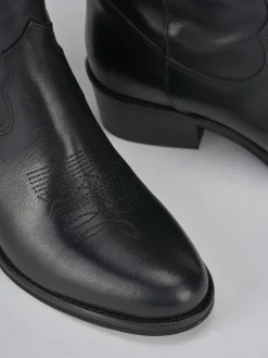 Sale Stivali tacco 4cm pelle Donna Stivali Tacco Basso