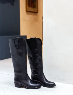 Sale Stivali tacco 4cm pelle Donna Stivali Tacco Basso