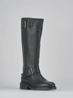 Sale Stivali tacco 2cm pelle Donna Stivali Tacco Basso