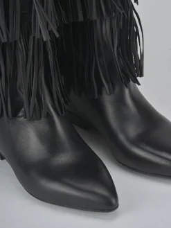 New Stivali tacco 2cm pelle Donna Stivali Tacco Basso