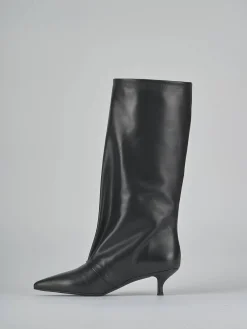 Stivali tacco 5cm pelle Donna Stivali Tacco Alto