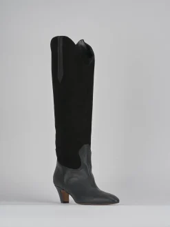 Hot Stivali tacco 5cm pelle Donna Stivali Tacco Alto