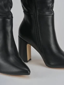 Outlet Stivali tacco 10cm pelle Donna Stivali Tacco Alto