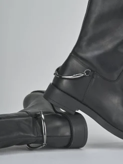 Sale Stivali tacco 2cm pelle Donna Stivali Tacco Basso