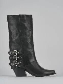 Stivali tacco 7cm pelle Donna Stivali Tacco Alto