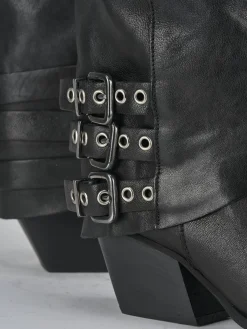 Stivali tacco 7cm pelle Donna Stivali Tacco Alto