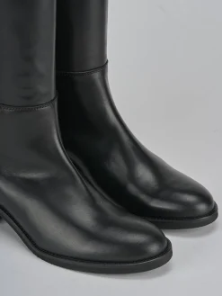 Stivali tacco 4cm pelle Donna Stivali Tacco Basso