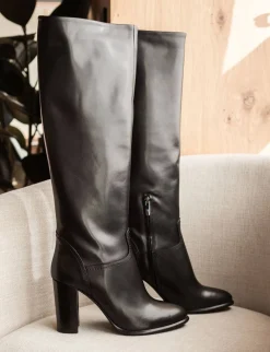 Sale Stivali tacco 8cm pelle Donna Stivali Tacco Alto