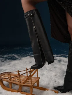 Hot Stivali tacco 8cm pelle Donna Stivali Tacco Alto