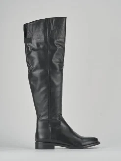 Outlet Stivali tacco 2cm pelle Donna Stivali Tacco Basso