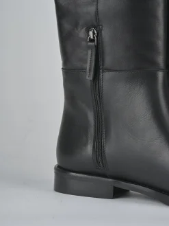 New Stivali tacco 2cm pelle Donna Stivali Tacco Basso