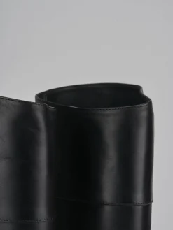 New Stivali tacco 2cm pelle Donna Stivali Tacco Basso