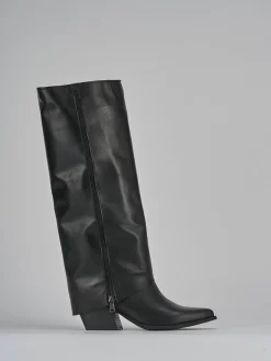 Sale Stivali tacco 7cm pelle Donna Stivali Tacco Alto