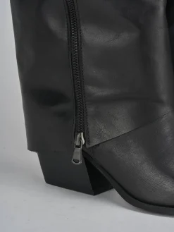 Sale Stivali tacco 7cm pelle Donna Stivali Tacco Alto