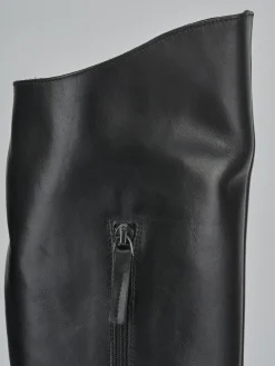 Outlet Stivali tacco 2cm pelle Donna Stivali Tacco Basso