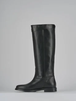 Stivali tacco 2cm pelle Donna Stivali Tacco Basso