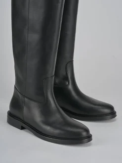 Stivali tacco 2cm pelle Donna Stivali Tacco Basso