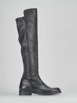 New Stivali tacco 2cm pelle Donna Stivali Tacco Basso