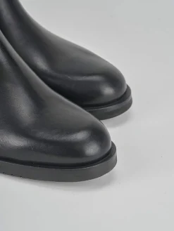 New Stivali tacco 2cm pelle Donna Stivali Tacco Basso