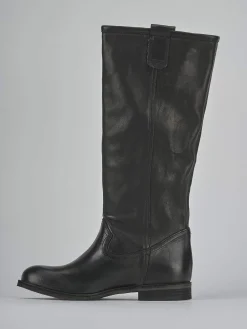 Online Stivali tacco 1cm pelle Donna Stivali Tacco Basso