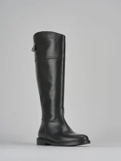 New Stivali tacco 2cm pelle Donna Stivali Tacco Basso