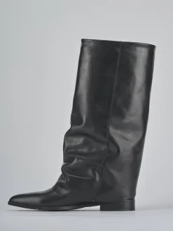 Clearance Stivali tacco 2cm pelle Donna Stivali Tacco Basso