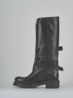 New Stivali tacco 2cm pelle Donna Stivali Tacco Basso