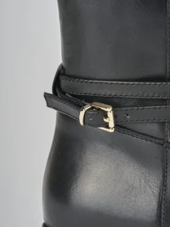 Hot Stivali tacco 2cm pelle Donna Stivali Tacco Basso