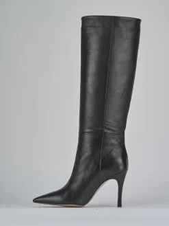 Outlet Stivali tacco 9cm pelle Donna Stivali Tacco Alto