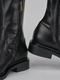 Stivali tacco 2cm pelle Donna Stivali Tacco Basso