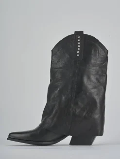 Outlet Stivali tacco 7cm pelle Donna Stivali Tacco Alto